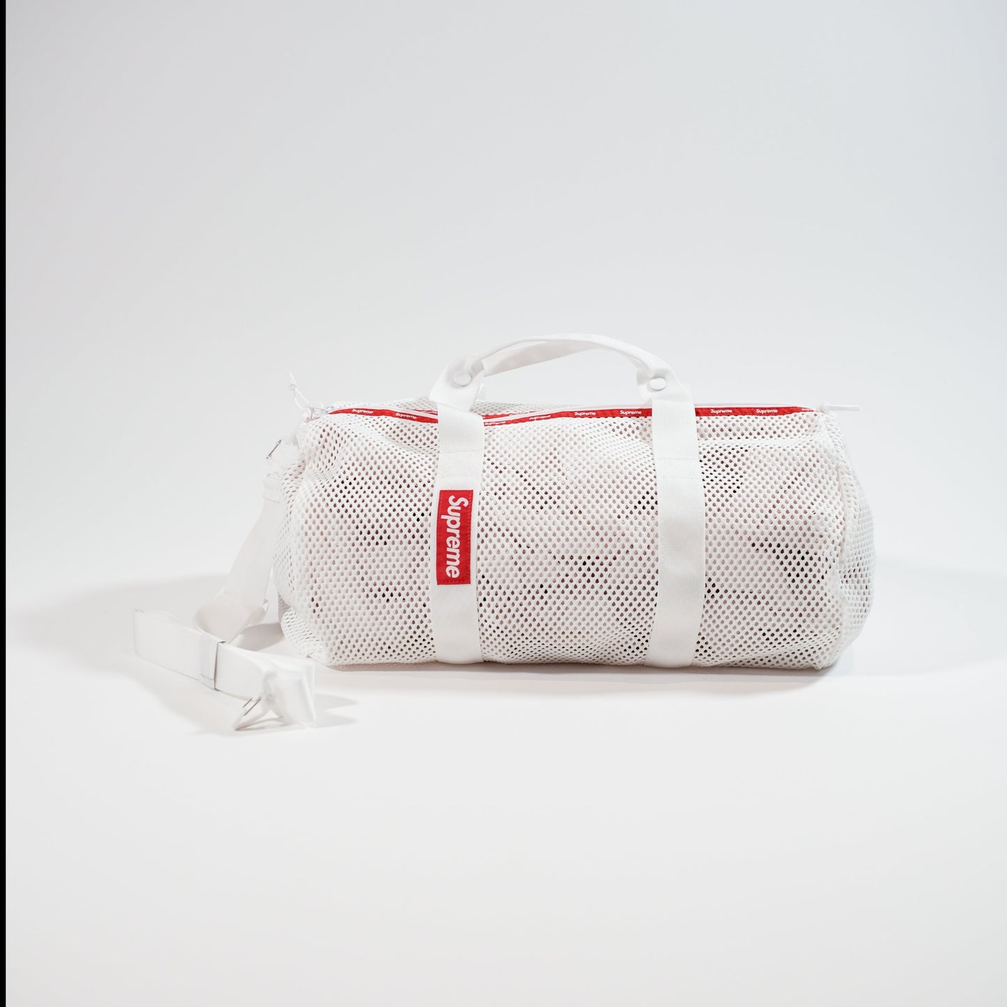 Supreme Mesh Duffle Bag White