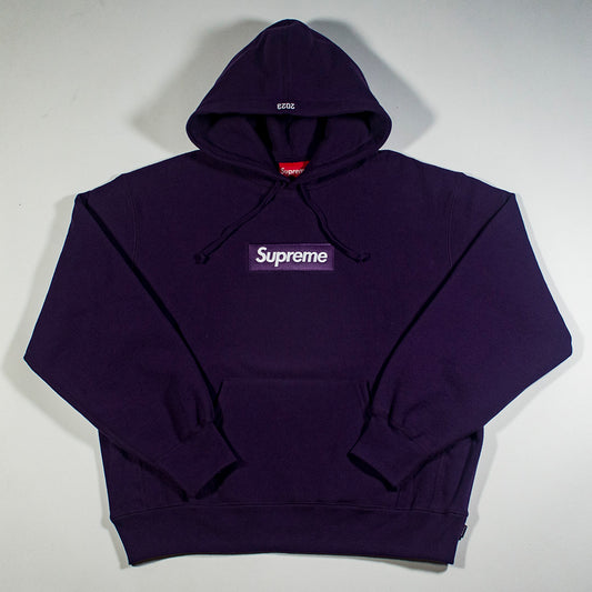Supreme Box Logo Hooded Sweatshirt Purple (FW23)