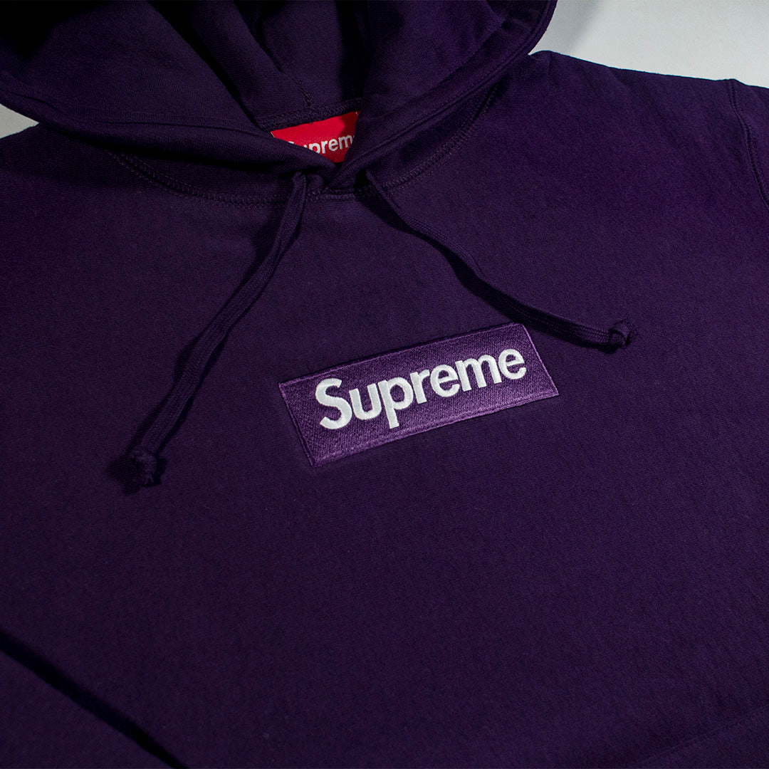 Supreme Box Logo Hooded Sweatshirt Purple (FW23)