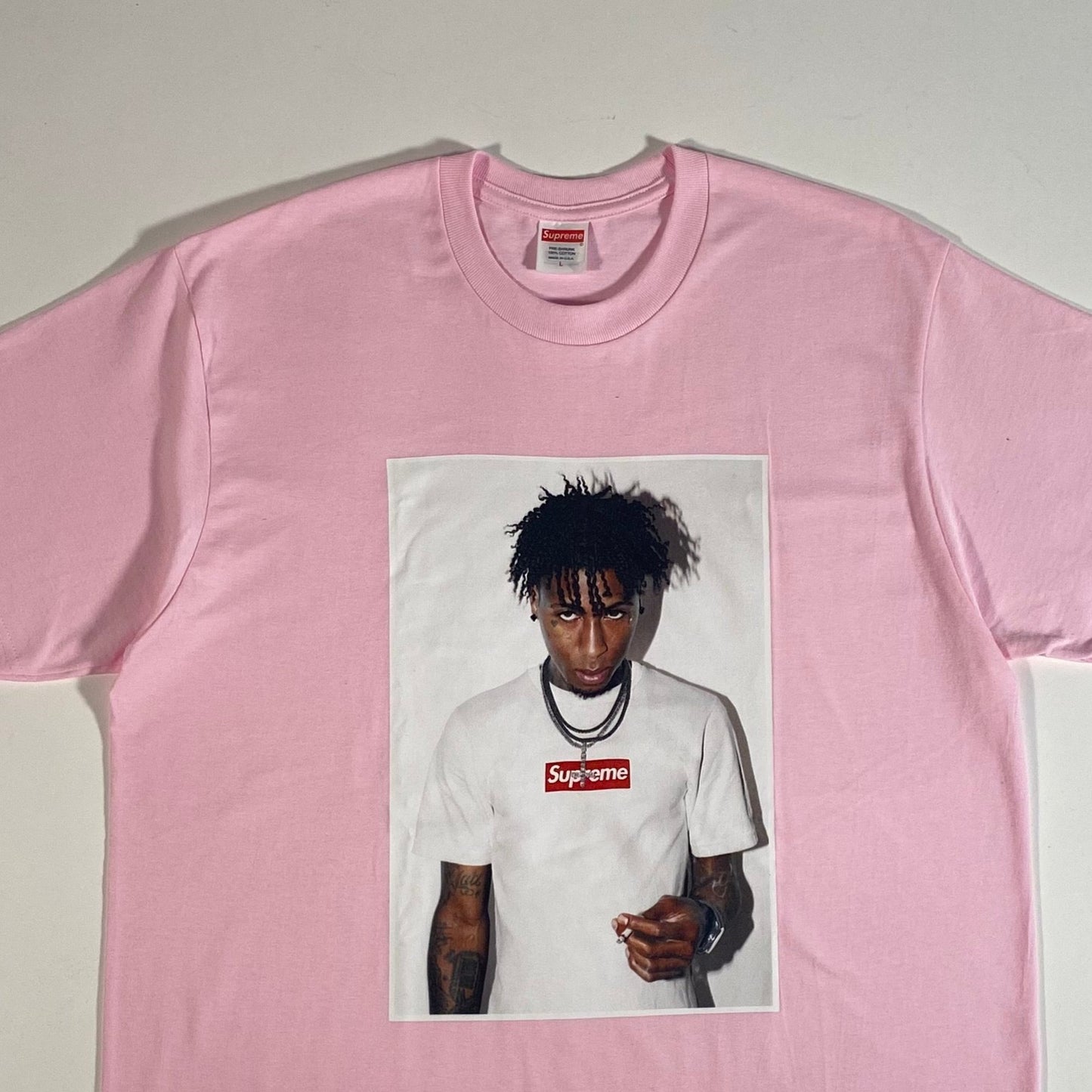 Supreme NBA Young Boy Tee Pink