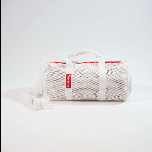 Supreme Mesh Duffle Bag White