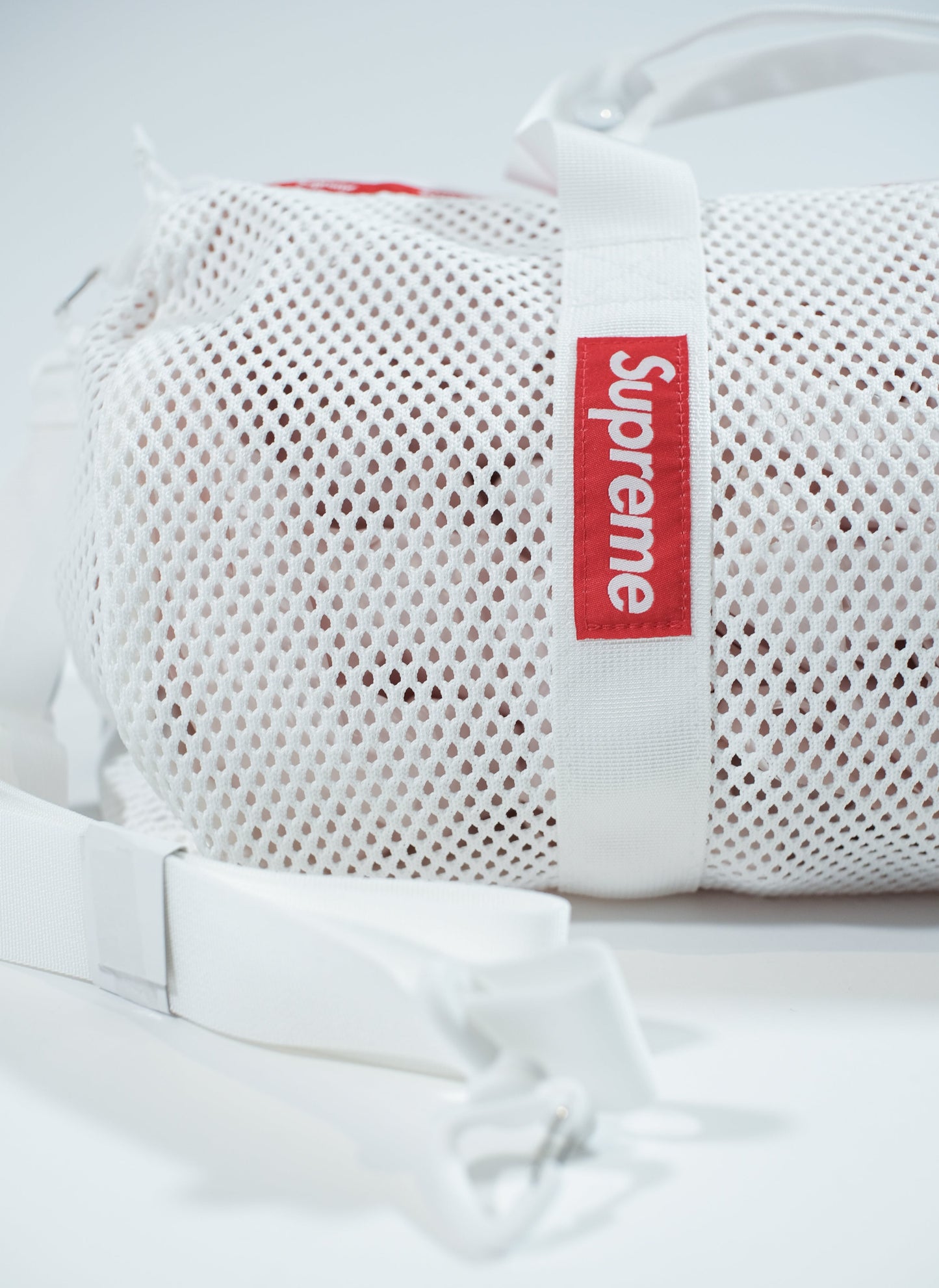 Supreme Mesh Duffle Bag White