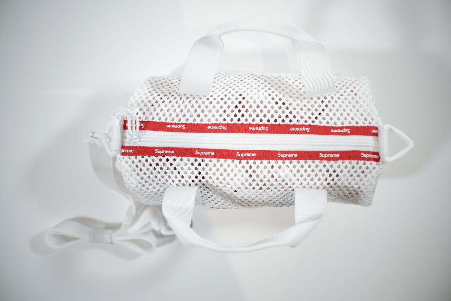 Supreme mesh mini duffle bag White