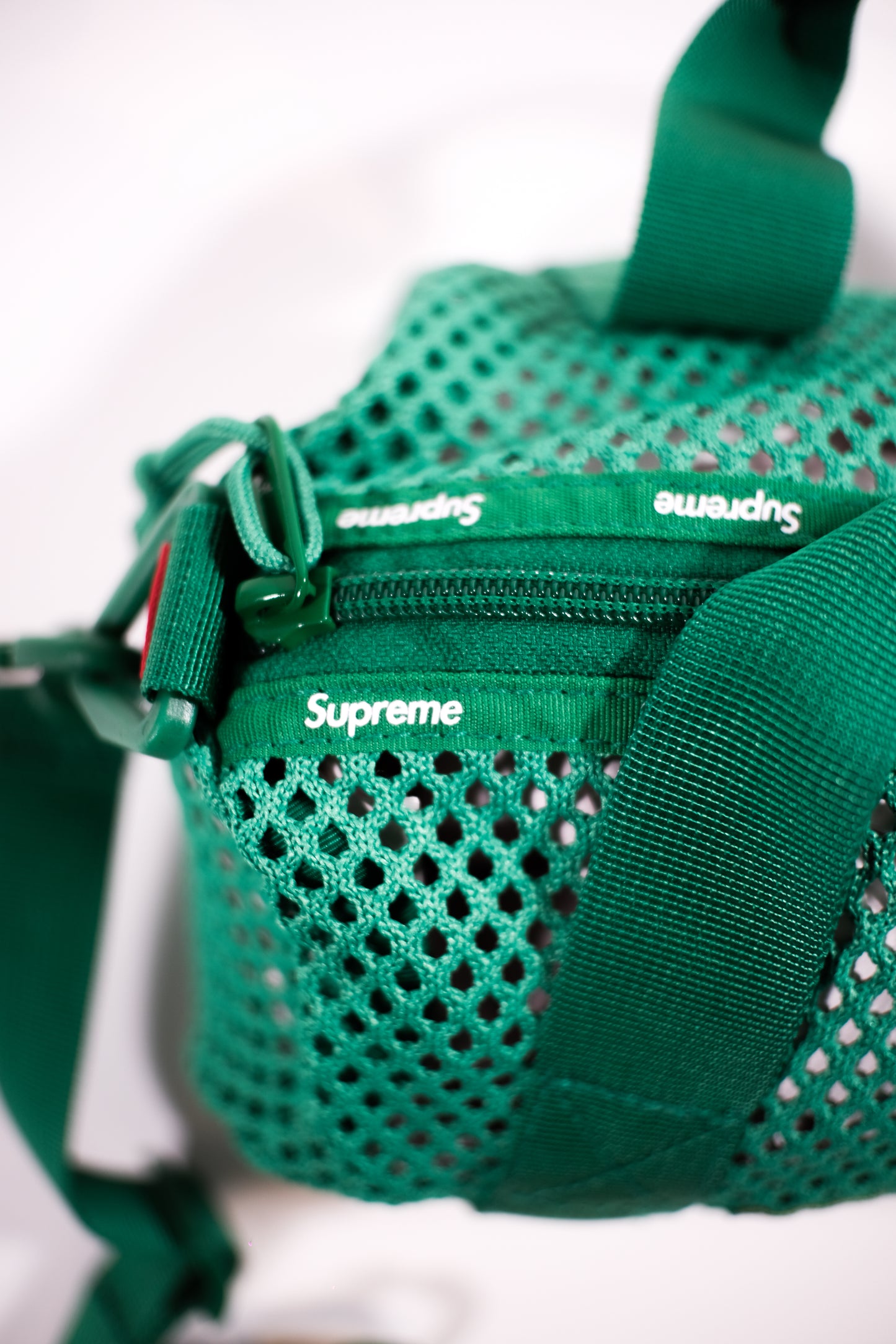 Supreme mesh mini duffle bag Green