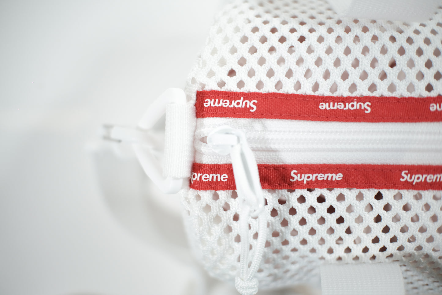 Supreme mesh mini duffle bag White